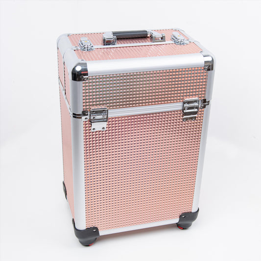Professional Rolling Makeup Trolley Cosmetic Case | Pink M-44