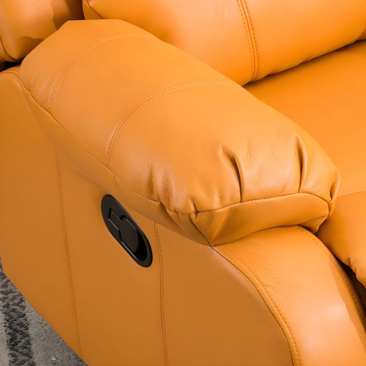 Electric Leather Recliner Chair | Rotate | Massage Function | Orange