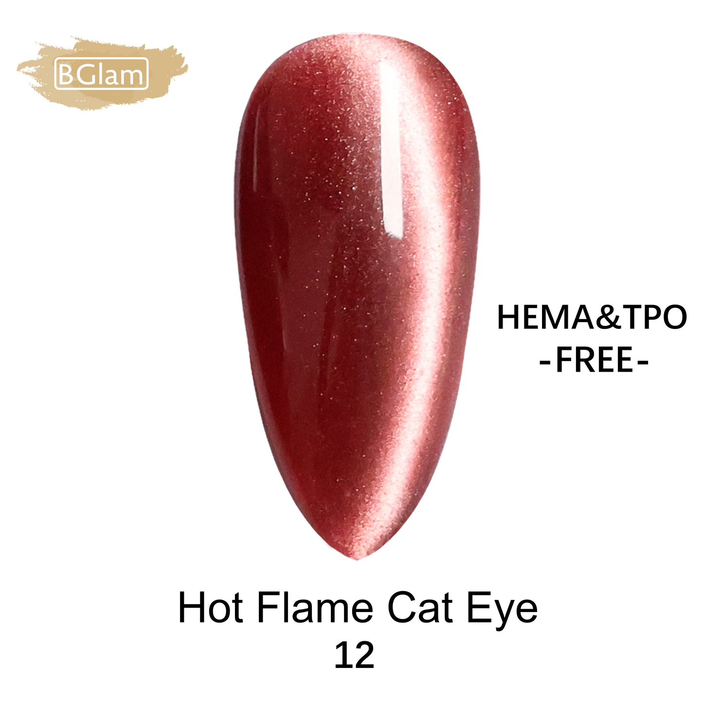 BGLAM Gel polish 10ml | Cat Eyes | Hot Flame 12