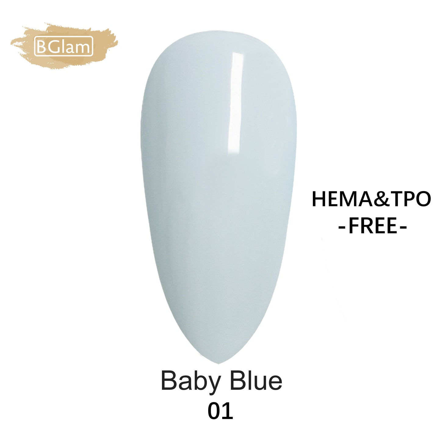 BGLAM Gel polish 15ml | Bleu Brume 01