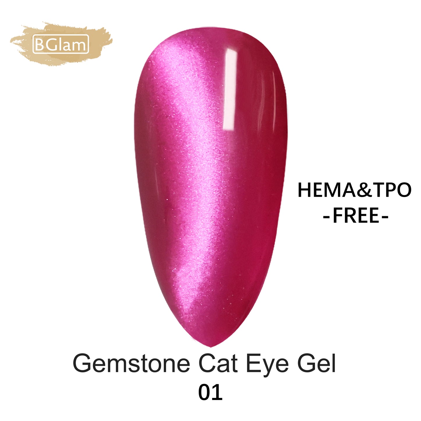 BGLAM Gel polish 15ml | Cat Eyes | Gemstone 01