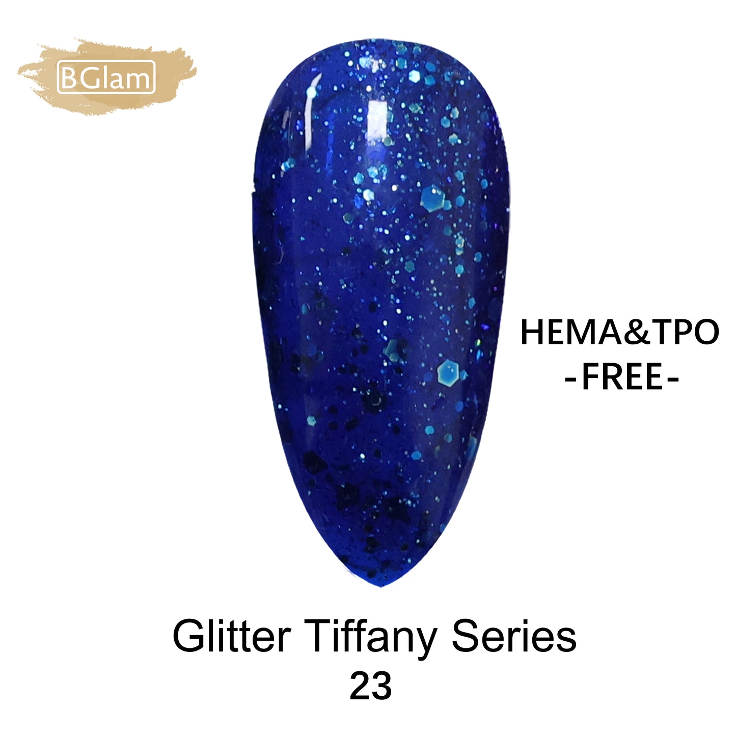 BGLAM Gel polish 15ml | Glitter Tiffany 23