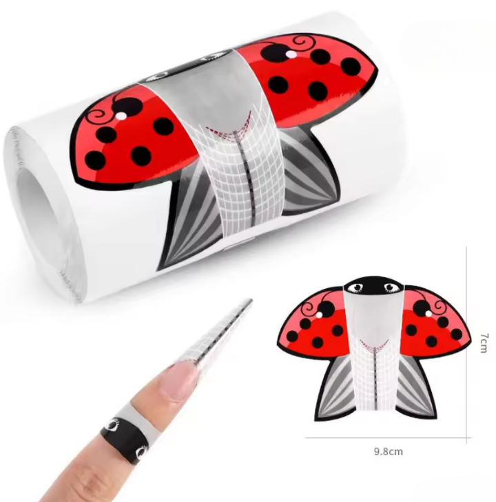 Nail Forms | Smiling Ladybug | 500 pcs