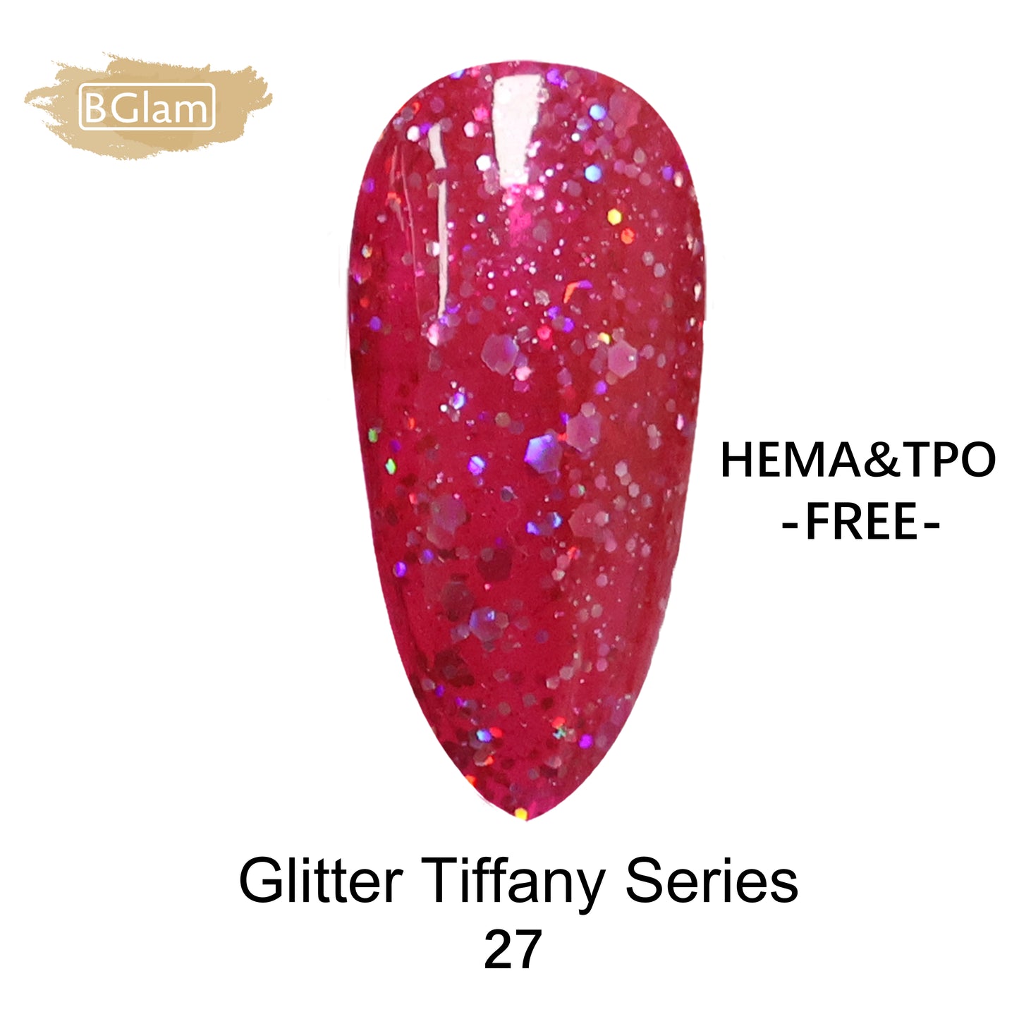 BGLAM Gel polish 15ml | Glitter Tiffany 27