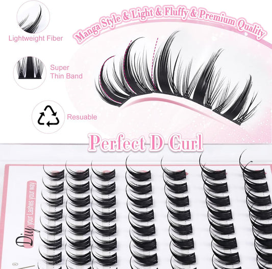 Anime Lashes Cluster Kit