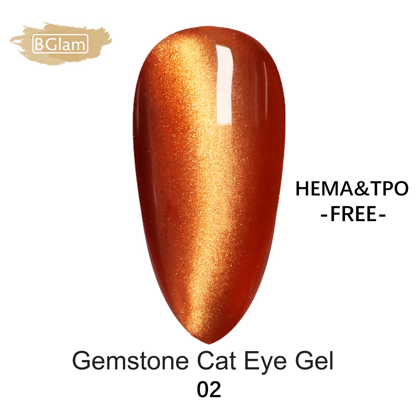 BGLAM Gel polish 15ml | Cat Eyes | Gemstone 02