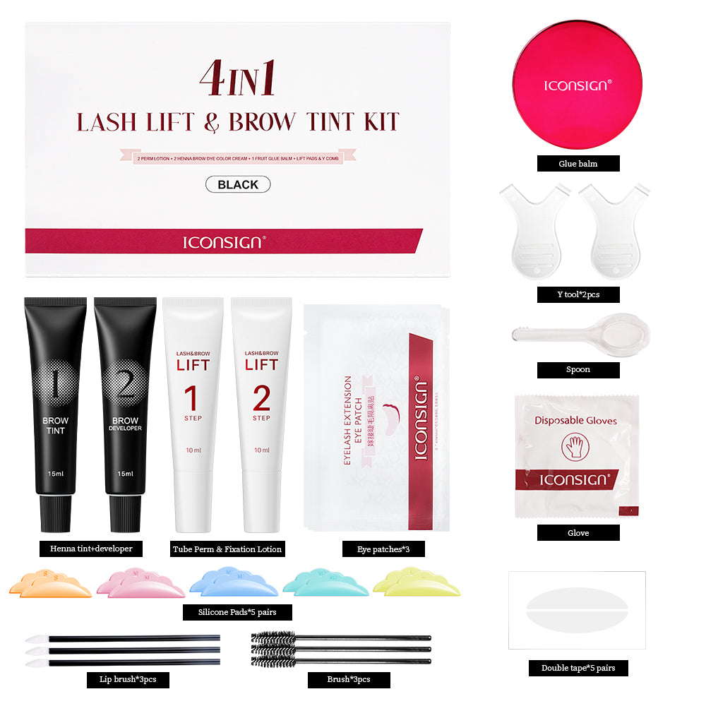 ICONSIGN 4-in-1 Eyelash & Eyebrow Lift and Tint Kit | IK24003