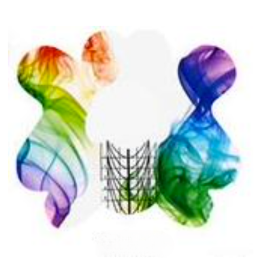 Nail Forms | Rainbow Watercolor | 500 pcs