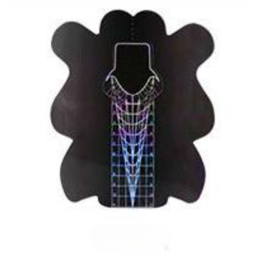 Nail Forms | Midnight Holographic | 500 pcs