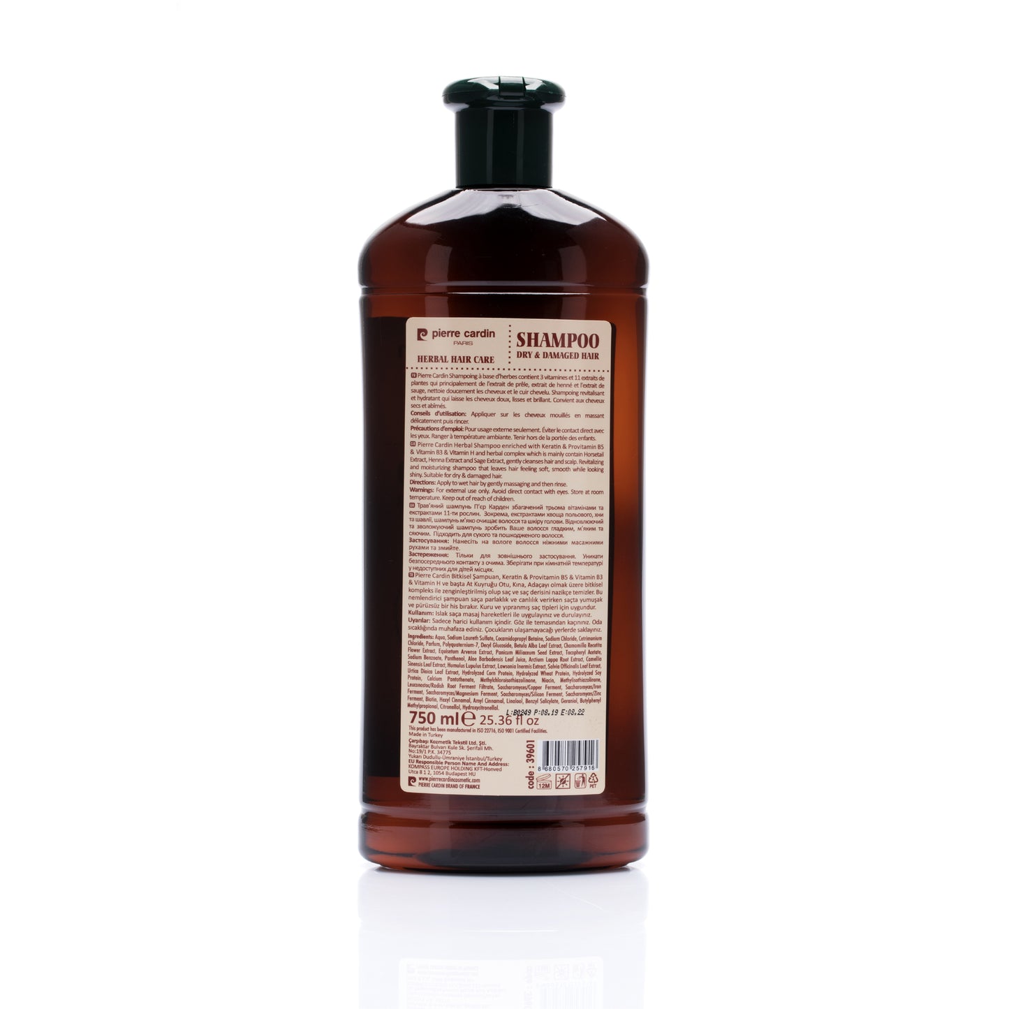 Pierre Cardin | Shampoo | Herbal | Dry & Damaged Hair| 750 ml