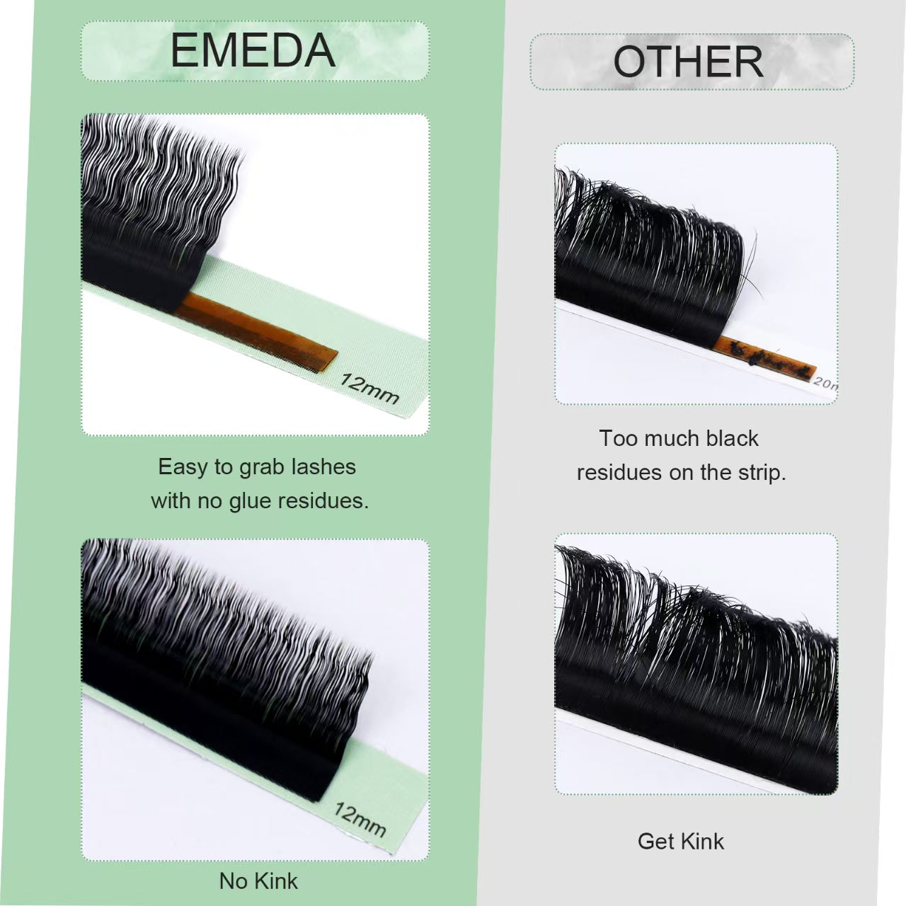 Wool roll lash extensions | 0.07 D Curl | Mixed 8-15mm