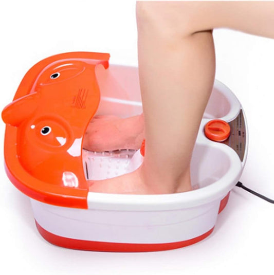 Foot Spa Bath Massager with Infrared Spa & Rollers | Orange/White