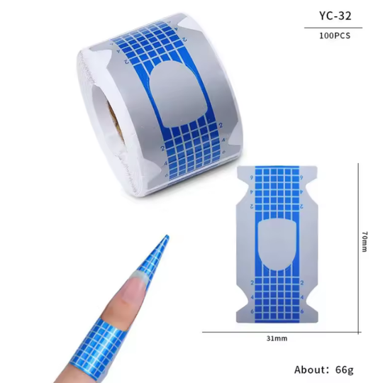 Nail Forms | Blue Square Precision | 500 pcs