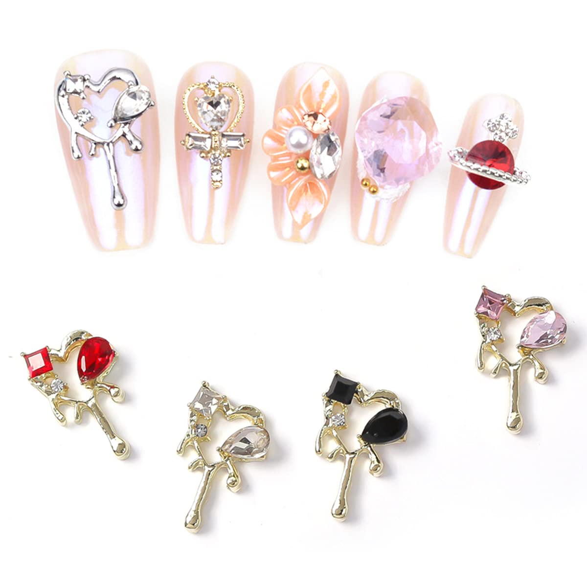 3D Nail Art Jewelry | Heart Set | 01