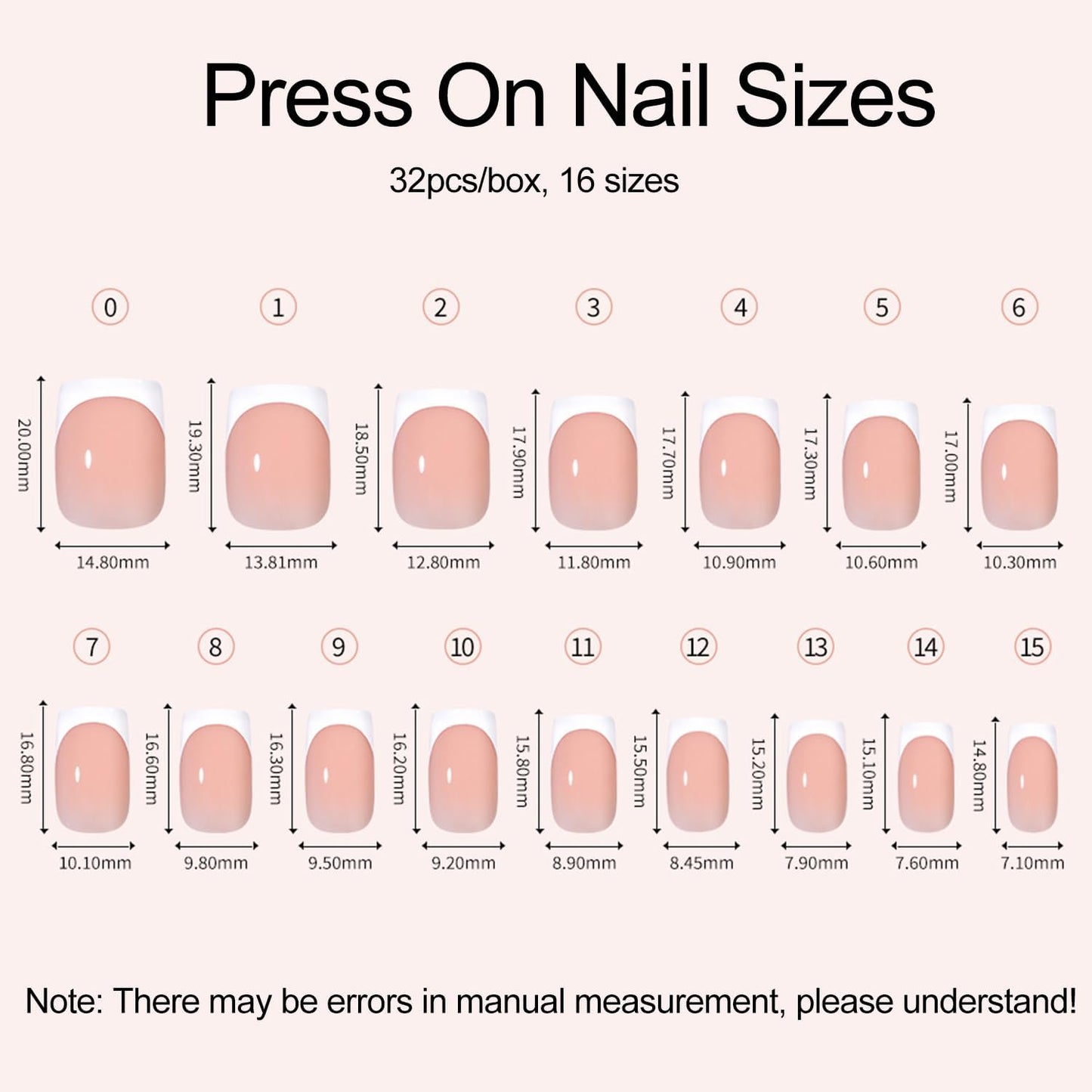 French Nail Tips 32PCS | YS-515-390-2