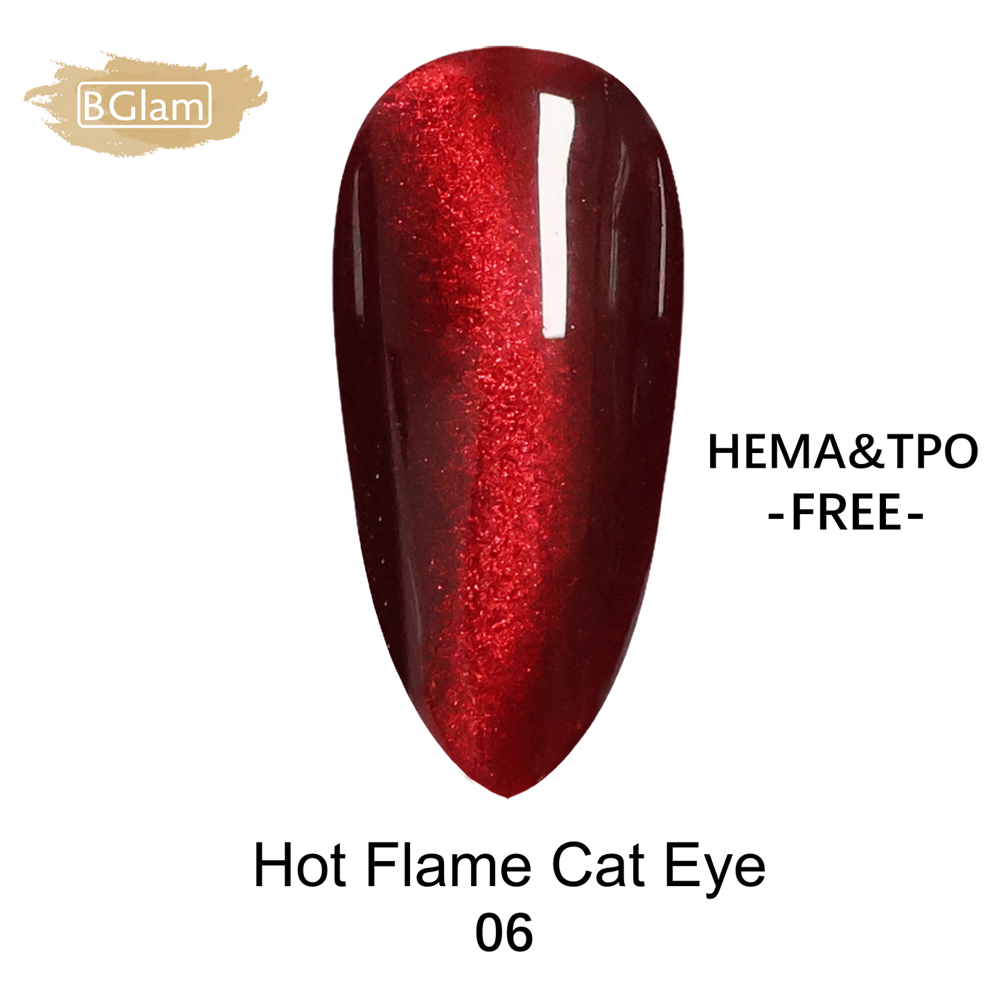 BGLAM Gel polish 10ml | Cat Eyes | Hot Flame 06