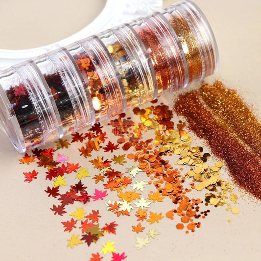 6pcs Nail Glitter Powder & Sequins