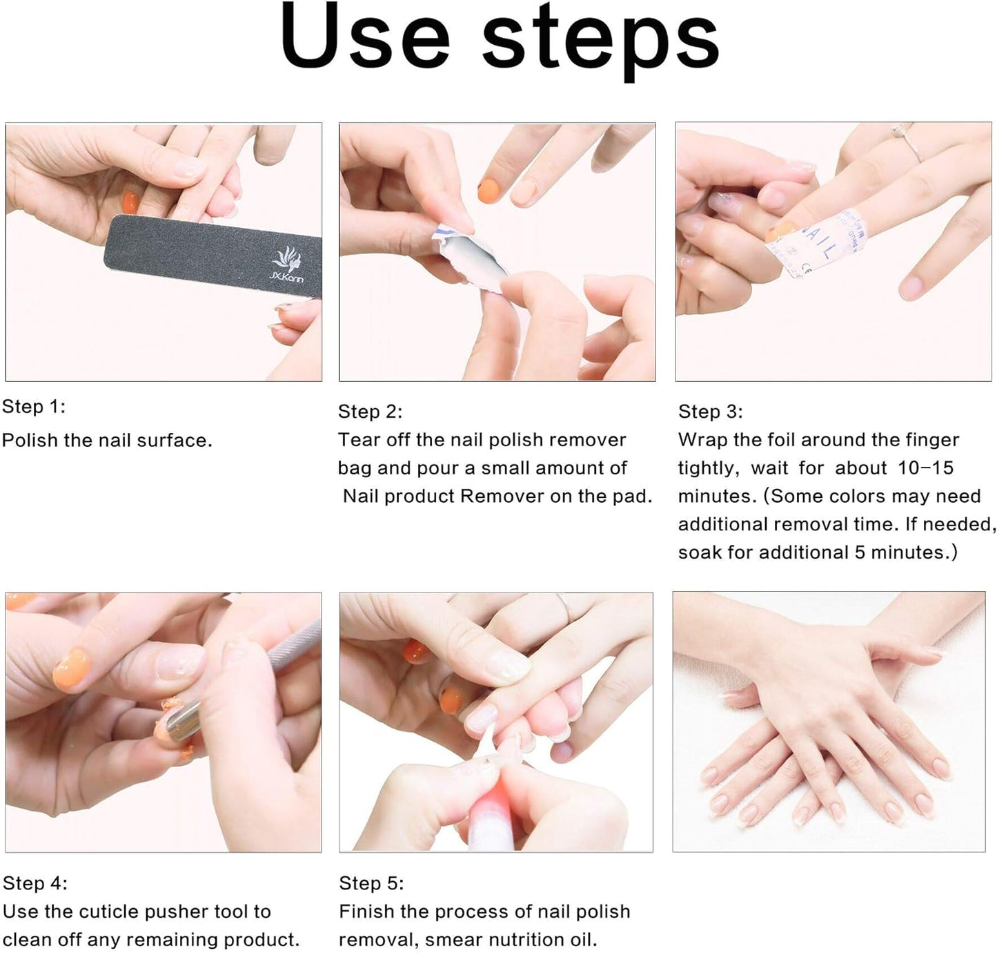 Gel Polish Remover Individually Wrapped Pre-Soaked Pads (100 pcs)