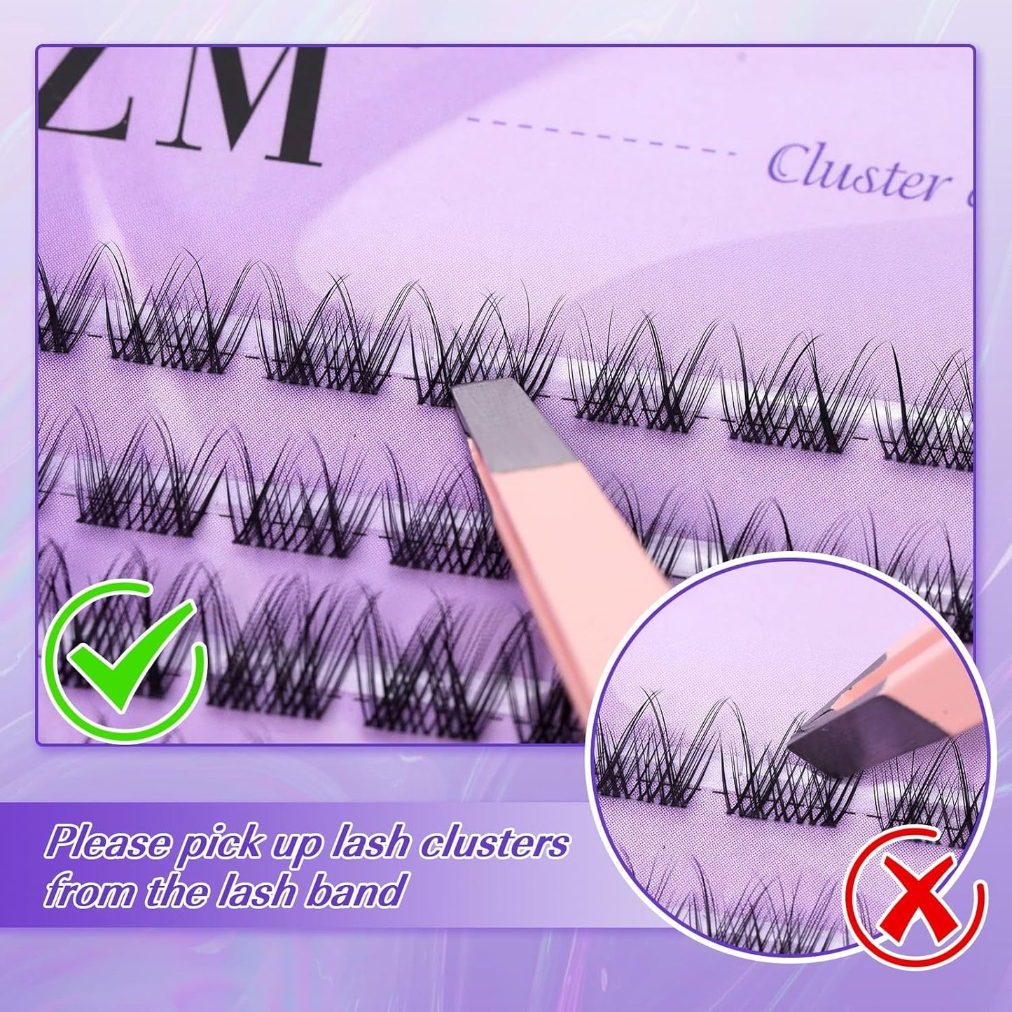 LZM Lash Clusters | 120Pcs | SNR028 | Curl D | MIX