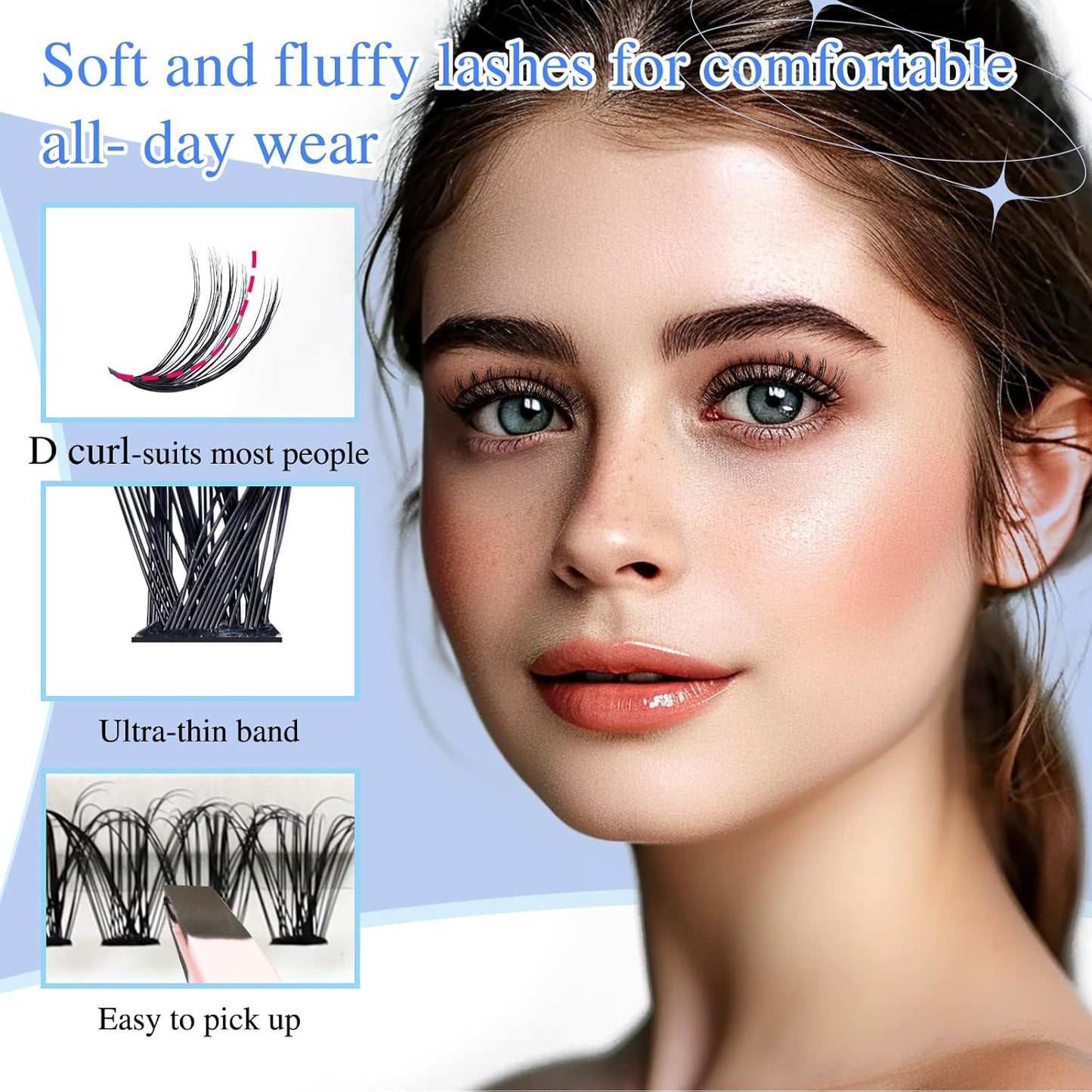 Emeda DIY LZM Cluster Lash Kit 280 pcs | Natural Look | 40P