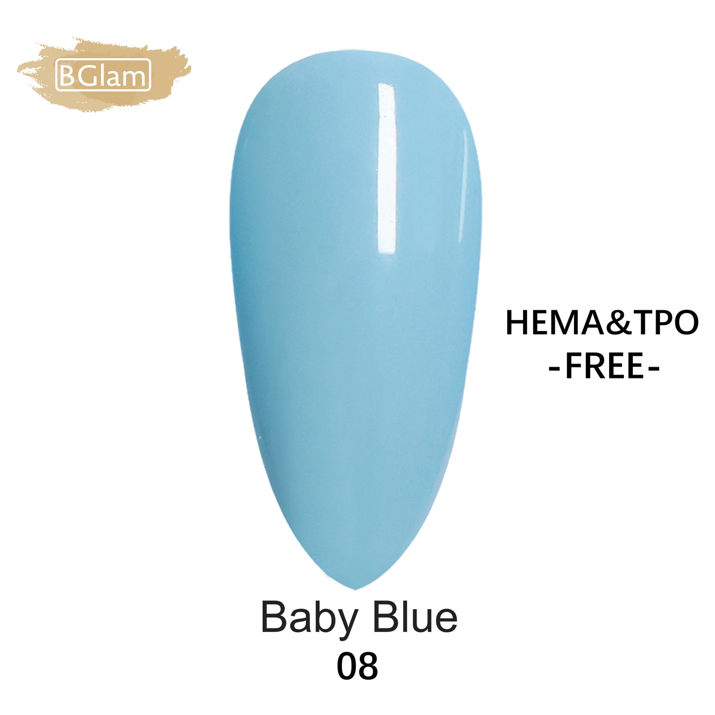 BGLAM Gel polish 15ml | Bleu Brume 08
