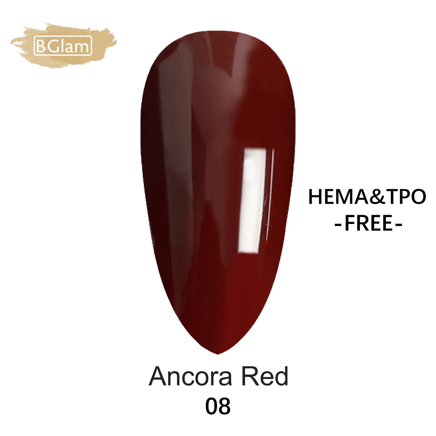 BGLAM Gel polish 15ml | Rouge Ancora 08