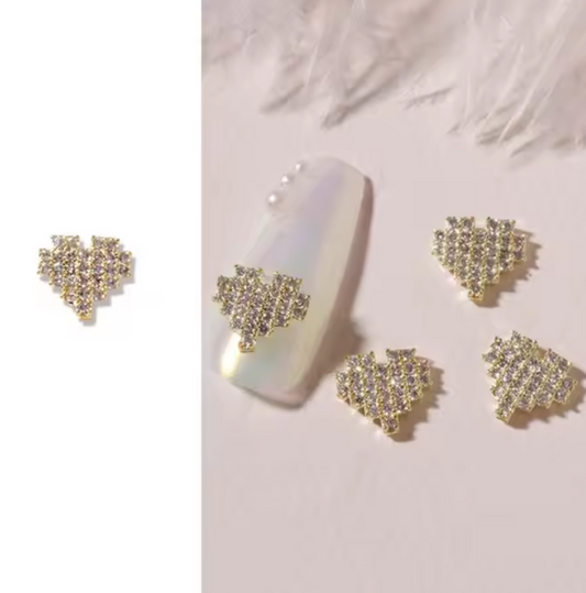 3D Nail Fashion Jewelry | Gold or Silver Color | With Pearl or Zircon | K8-2436 to K8-2449 | Sold by the piece