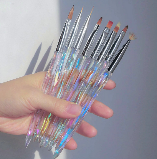 Makeup Brush Roll Up Case Set (8 brushes)