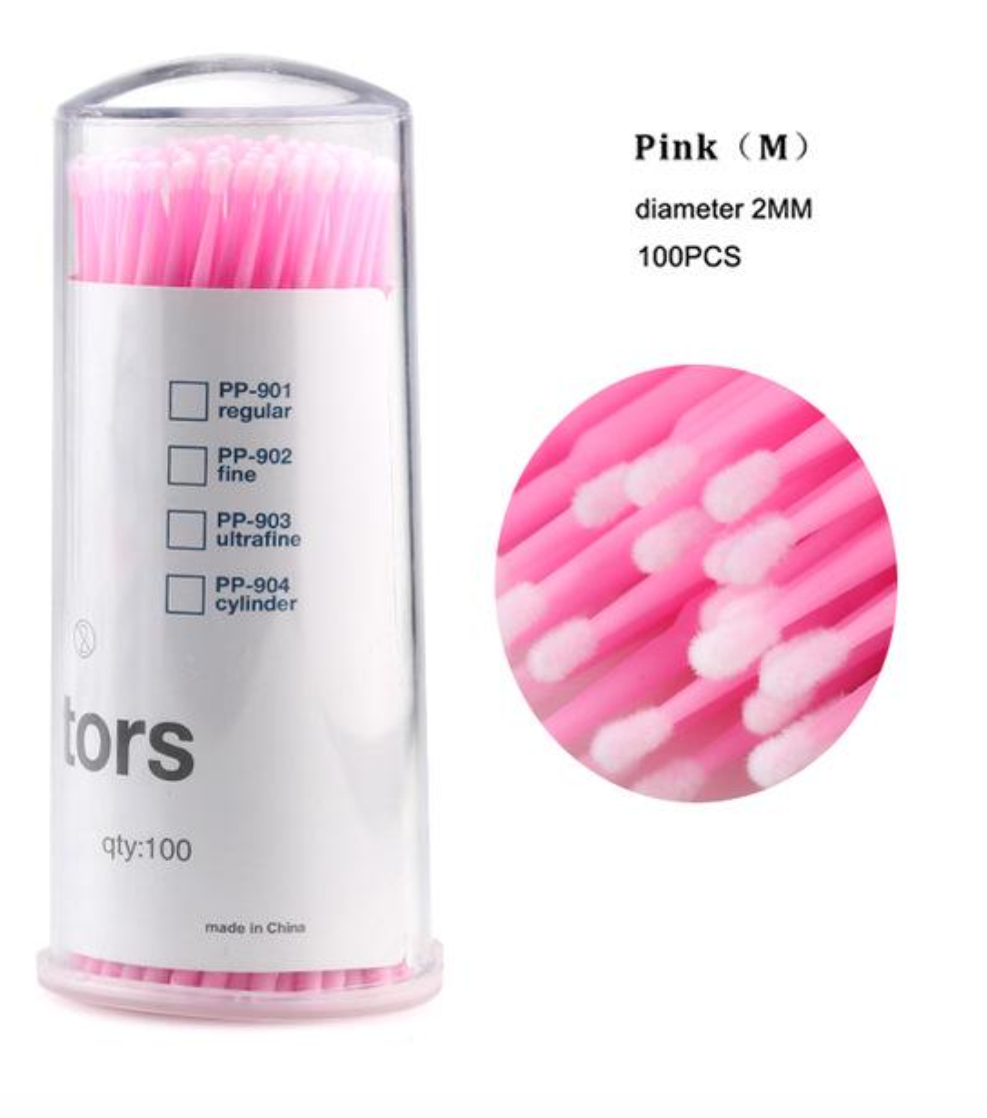 Disposable Micro Brushes Applicators for Eyelash Extension (100 pieces per box)