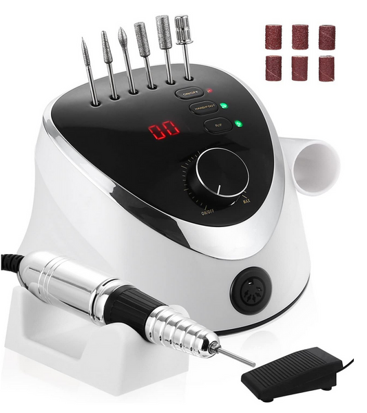 Professional SML Nail Drill Bit Sander 35000 RPM | with Foot Pedal