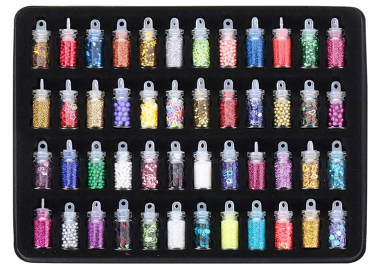 48-Color Nail Glitter Set