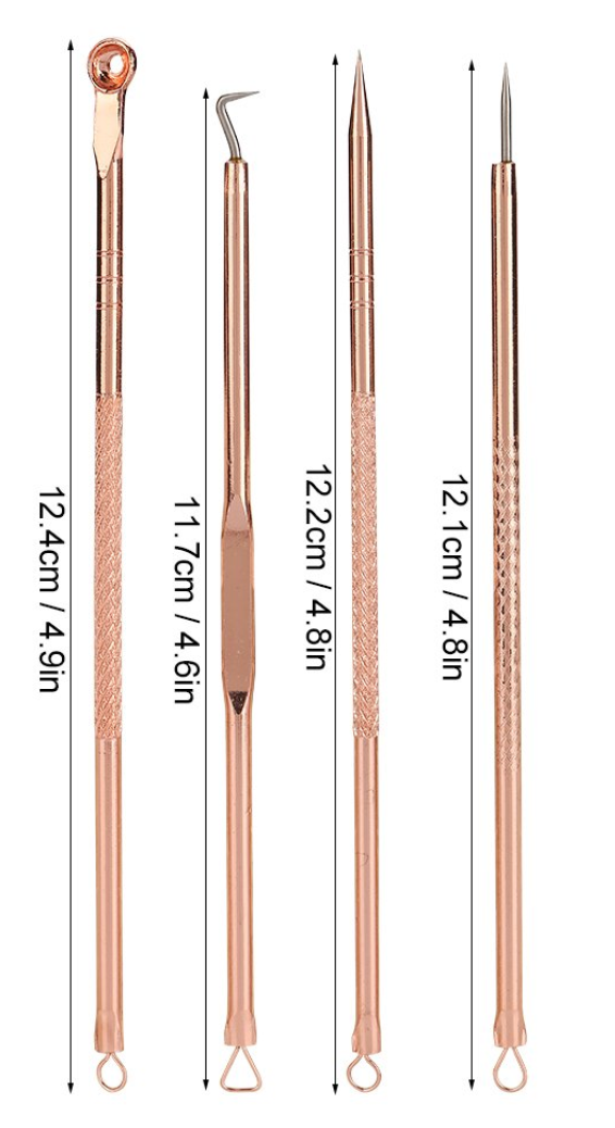 Blackhead Remover/Pimple Comedone Extractor Tool 4 pcs Set