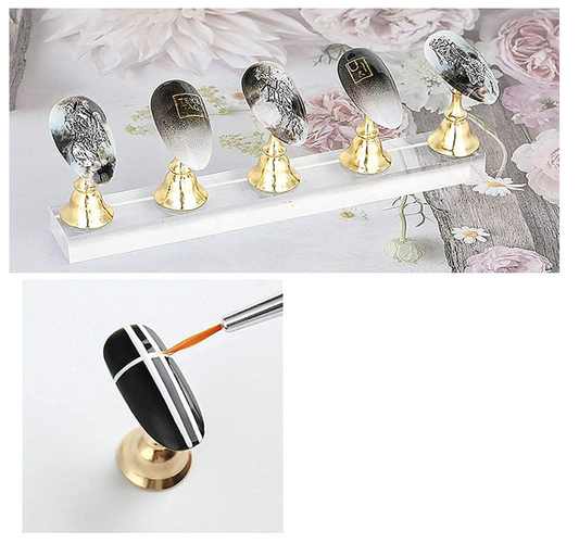 Présentoir pour faux d'ongle avec base magnétique
