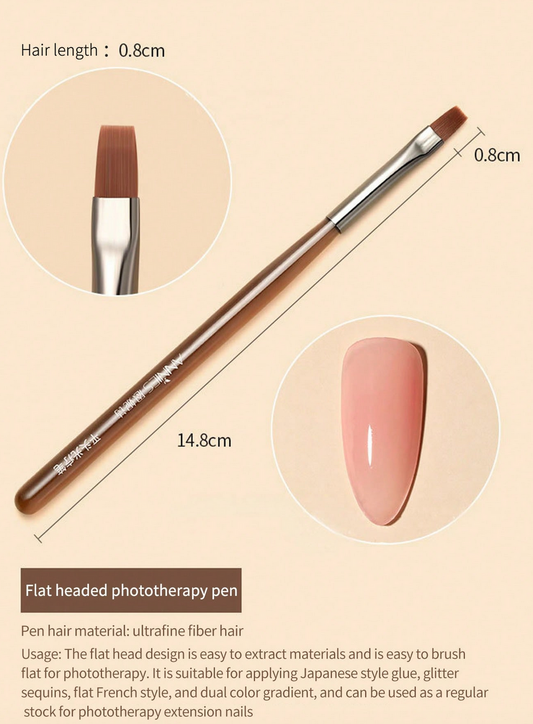 Flat Head Gel Nail Polish Brush