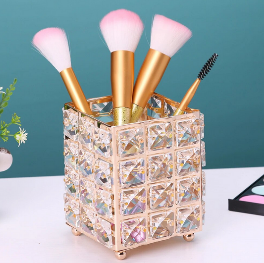 Porte-pinceau en cristal carré