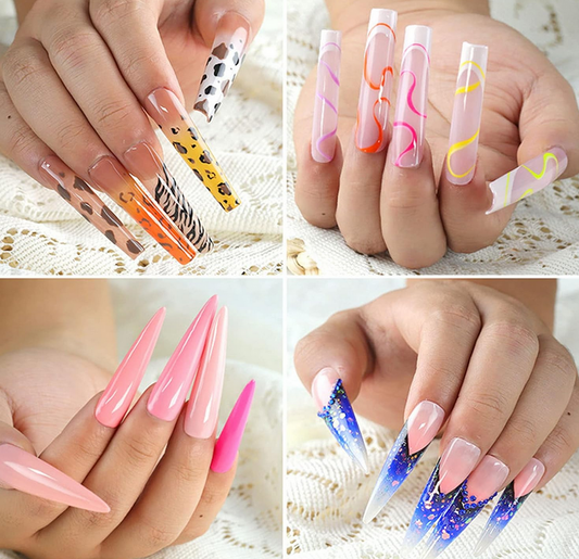 Soft Gel Tips | Full Cover | XXXL Square (240pcs) Purple Box