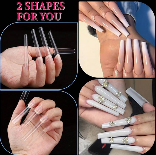 Soft Gel Tips | Full Cover | Extralong (240pcs) Blue Box