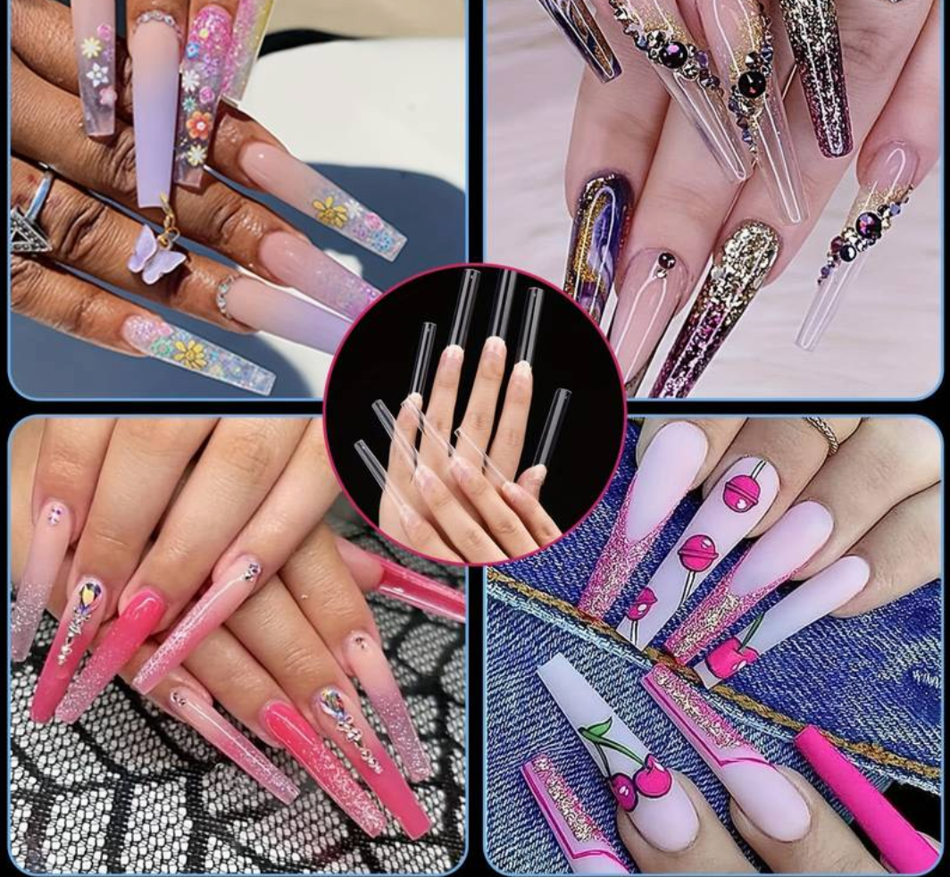 Soft Gel Tips | Full Cover | Extralong (240pcs) Blue Box