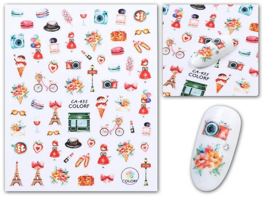 Nail Stickers Hearts, Love and Lips - CA435