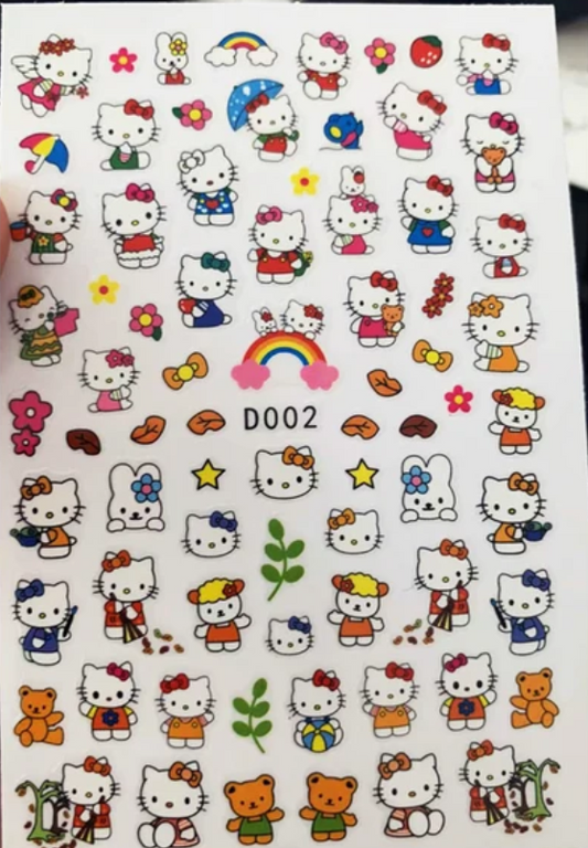 Nail Stickers Cartoon Collection K-011 Hello Kitty