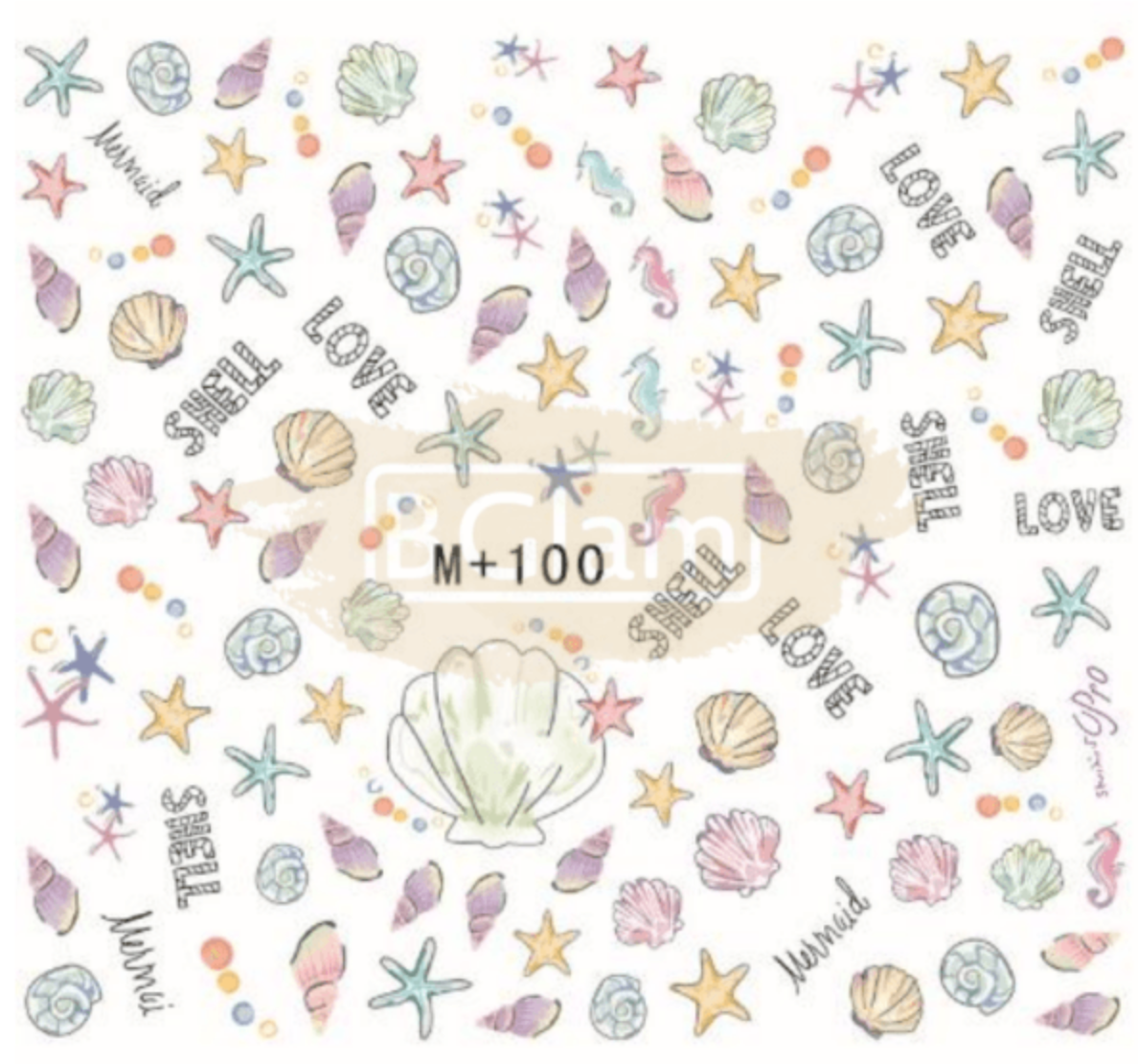 Nail Art Water Decal Stickers - M+100