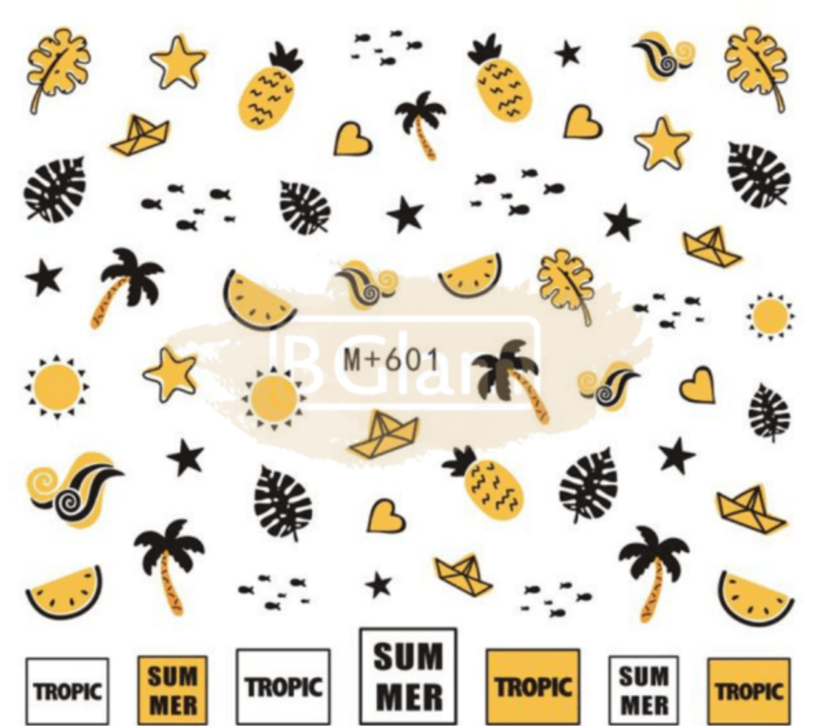 Nail Art Water Decal Stickers - M+601