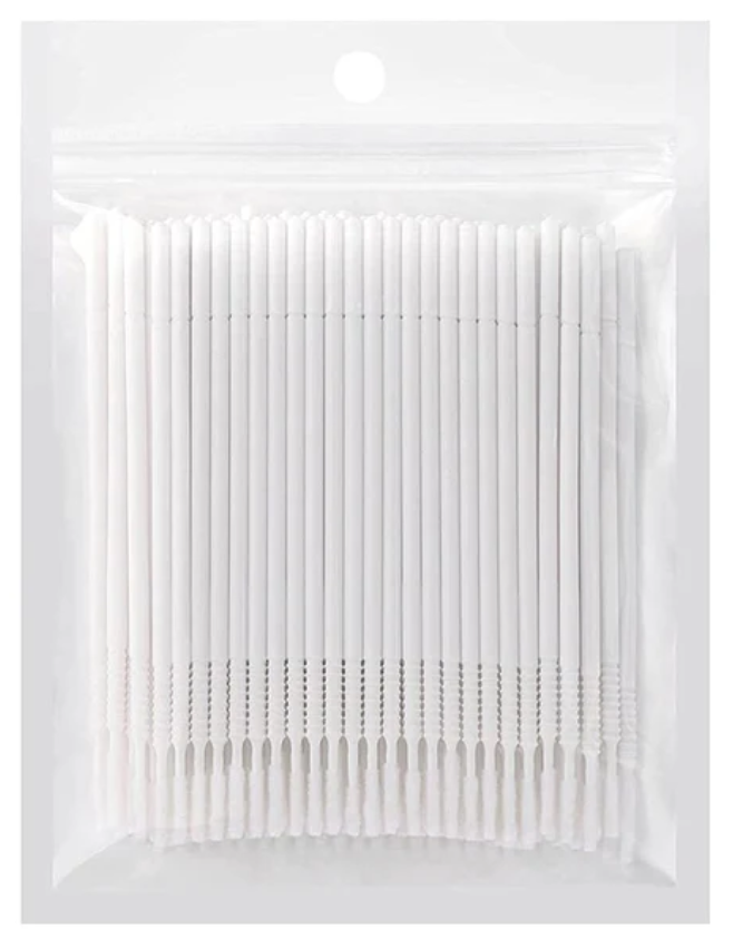 Long Tip Cotton Swap | Black or White | 100pcs