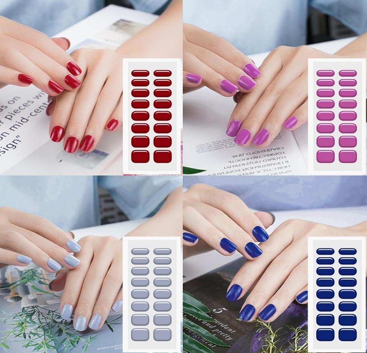 20 PCS Semi-Cured Gel Nail Wraps | BSS 0034