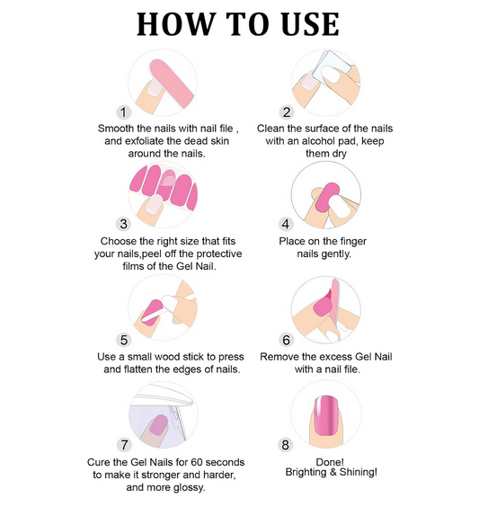 20 PCS Semi-Cured Gel Nail Wraps | BSS 0019