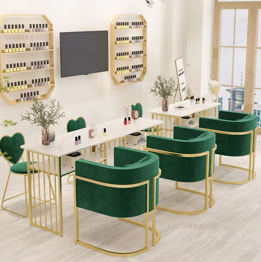 Velvet Manucure Chair M-240 | Green