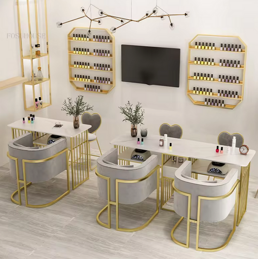 Velvet Manucure Chair M-240 | Grey