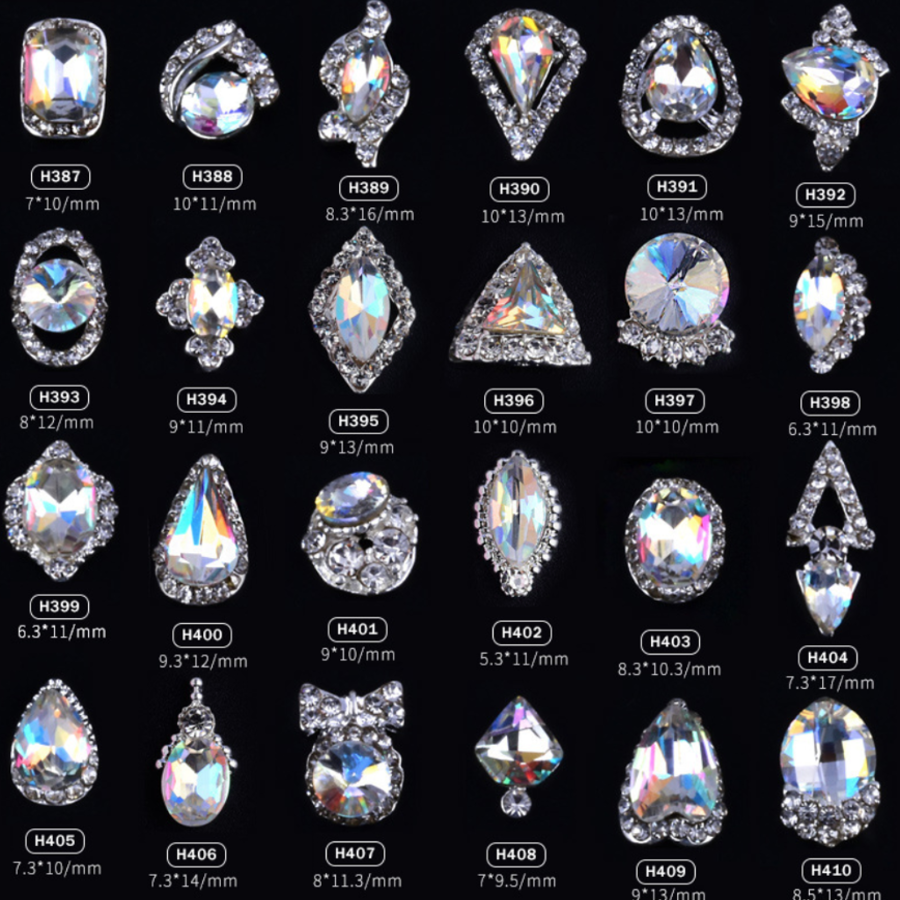 3D Nail Fashion Jewelry | H387 to H 410 | Sold by the piece