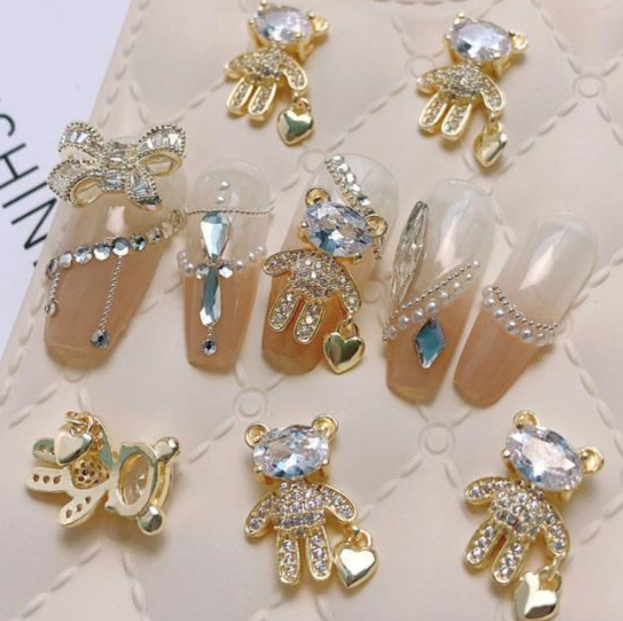 3D Nail Fashion Jewelry | Bear with Heart | 3240 & 3241 | Sold by the piece