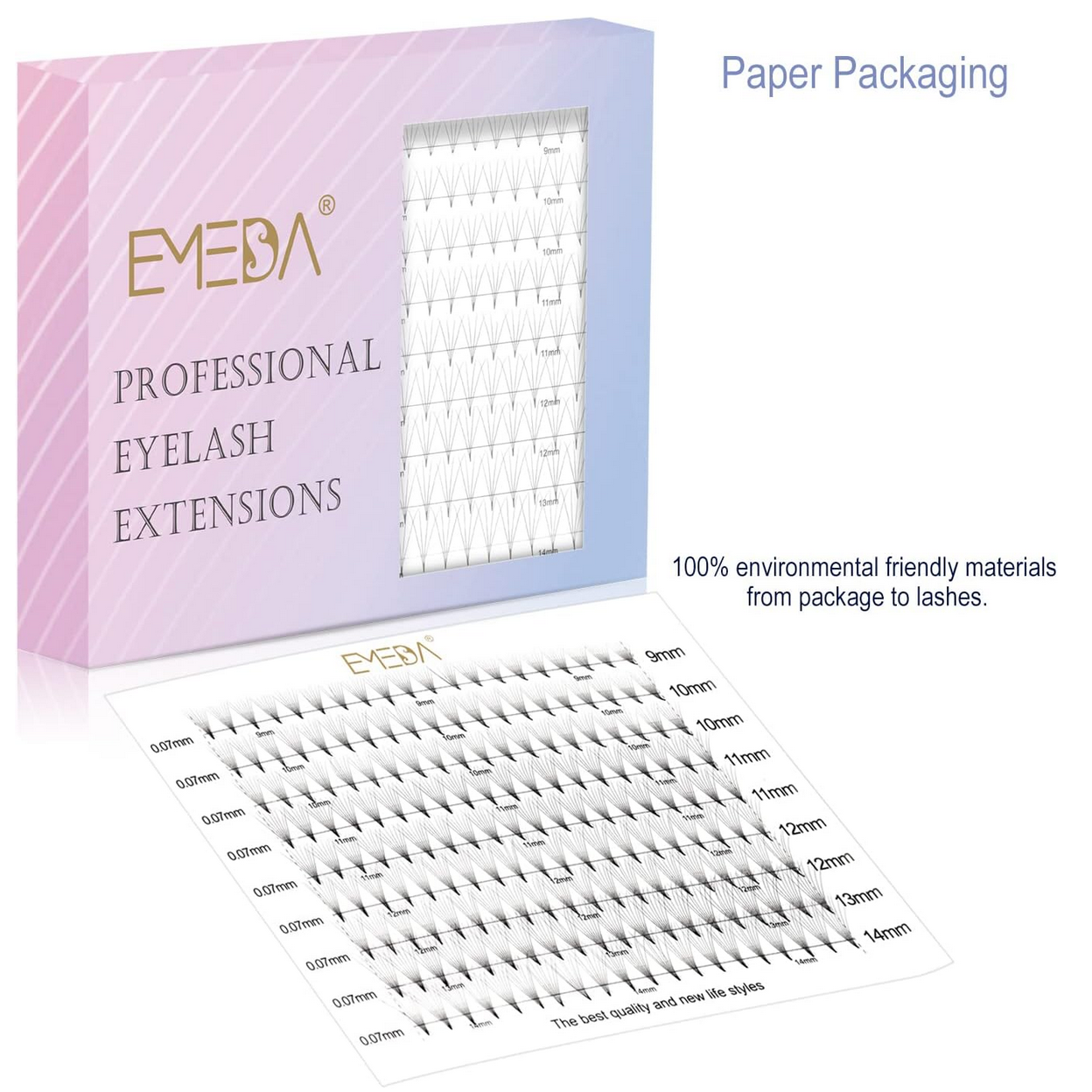 EMEDA Premade Fans 5D | 0.07 C Curl | 360 | Mixed 9-14mm